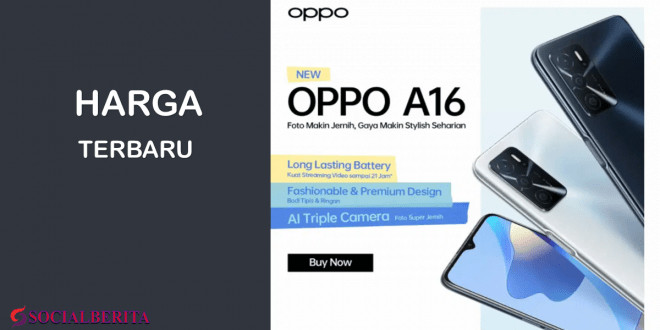 Harga OPPO A16 RAM 3 Terbaru dan Spesifikasinya